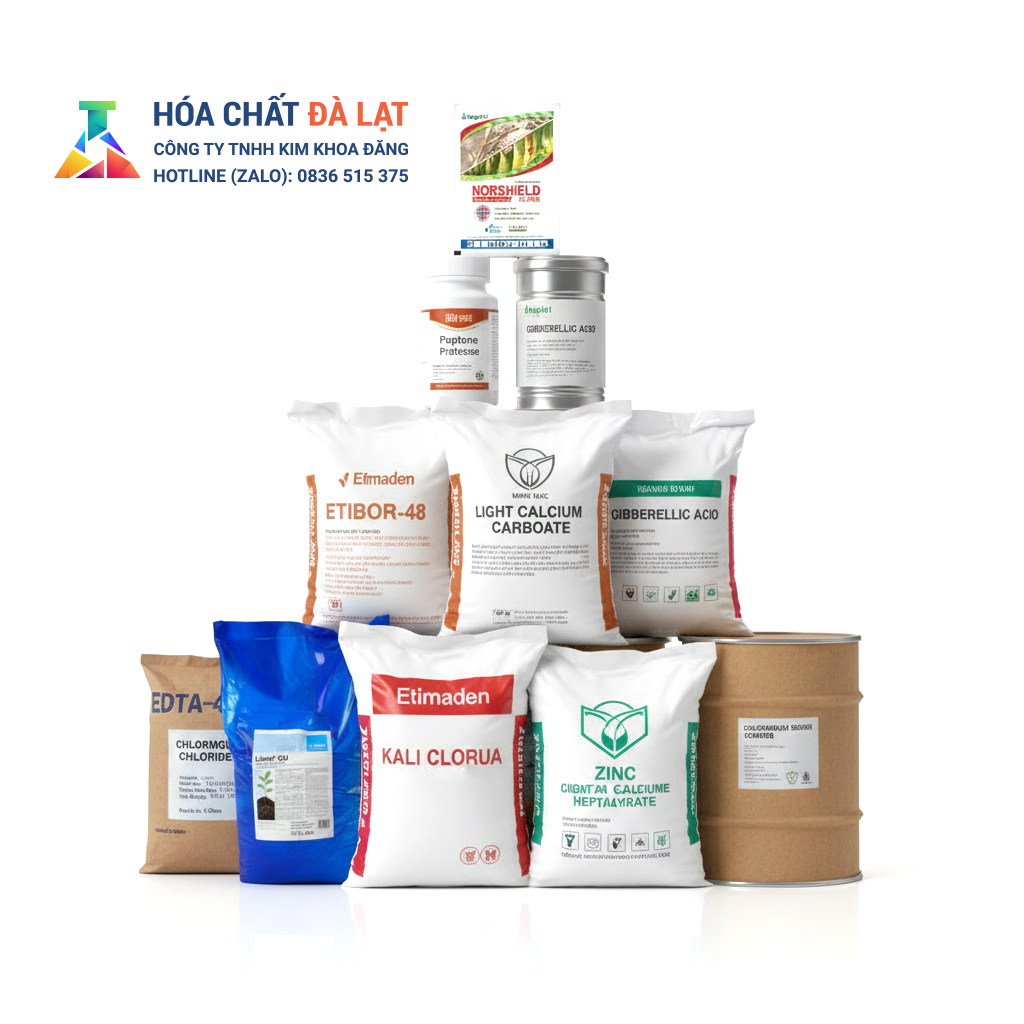 Danh mục hóa chất nông nghiệp tại Đà Lạt – Hóa Chất Đà Lạt đầy đủ vi lượng, trung lượng, đa lượng & kích thích sinh trưởng