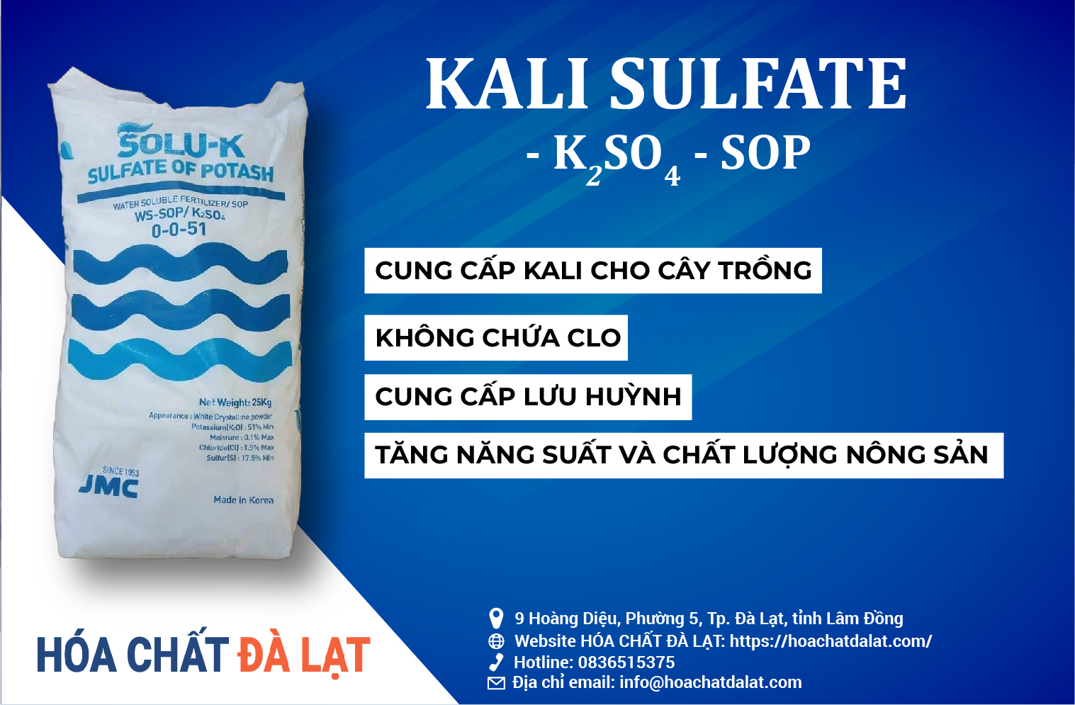 KALI SULFATE – K2SO4 – SOP