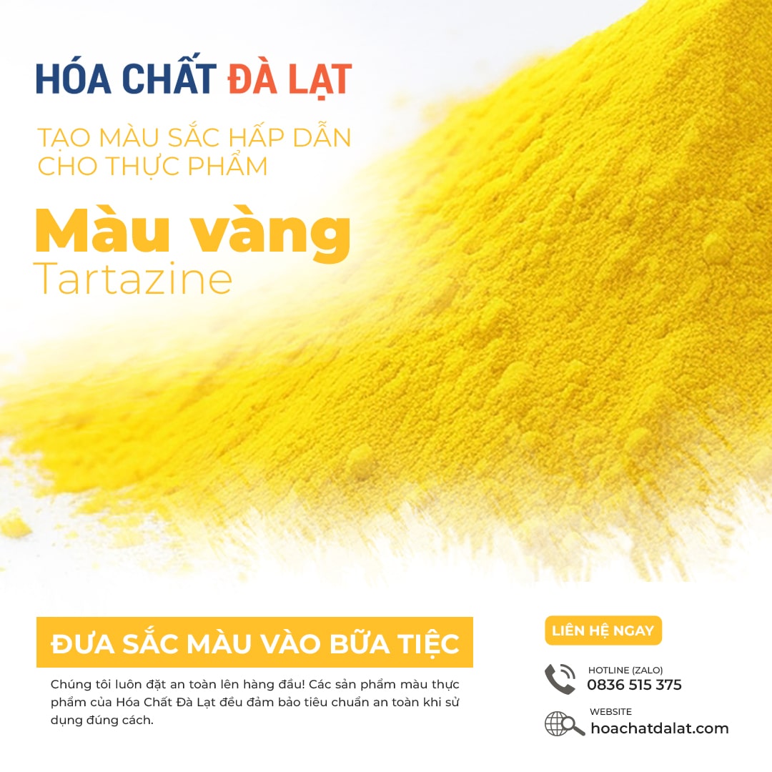 Màu vàng Tartazine - Tạo Màu Sắc Hấp Dẫn Cho Thực Phẩm - Đưa Sắc Màu Vào Bữa Tiệc!