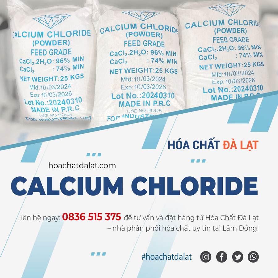 Calcium Chloride (CaCl₂) – Giải Pháp Đa Dạng Cho Ứng Dụng Công Nghiệp và Thực Phẩm tại Hóa Chất Đà Lạt