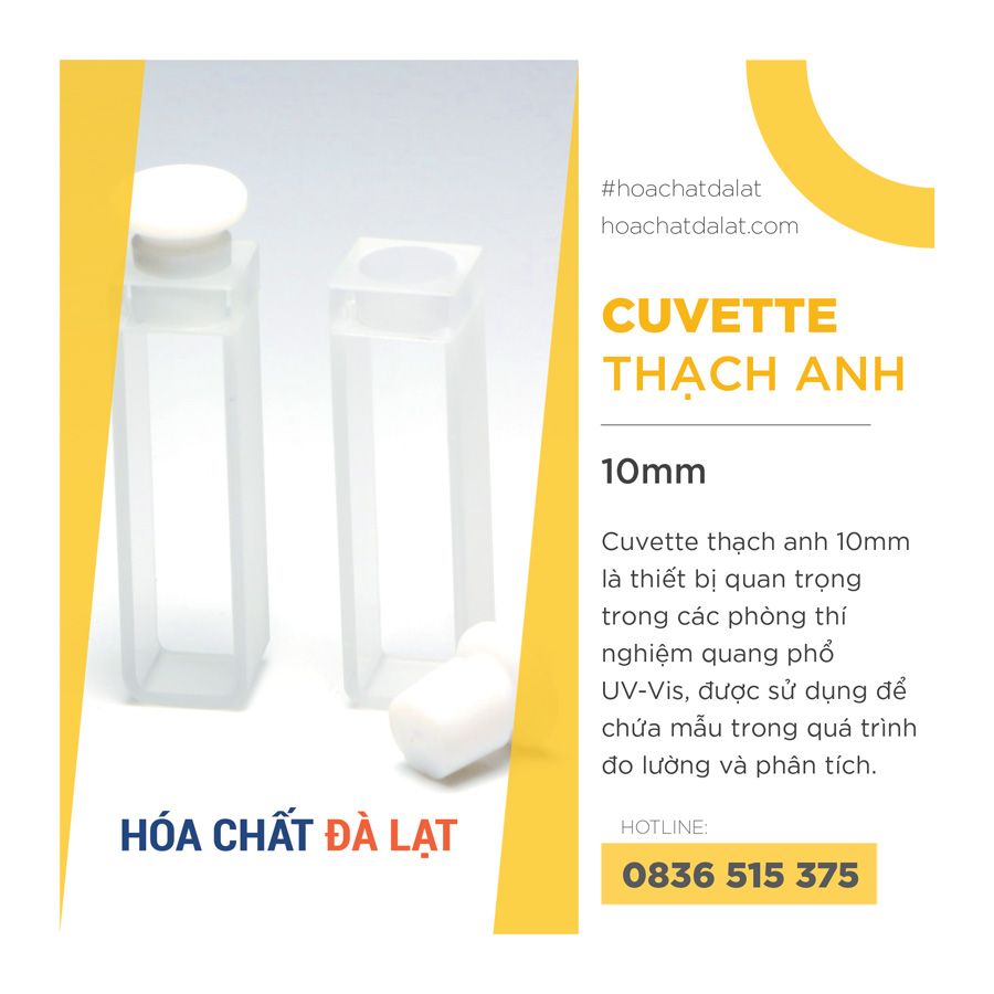 Cuvet Thạch Anh 10mm – Vòng Chọn Cao Cấp Cho Phép Đo Quang Phổ