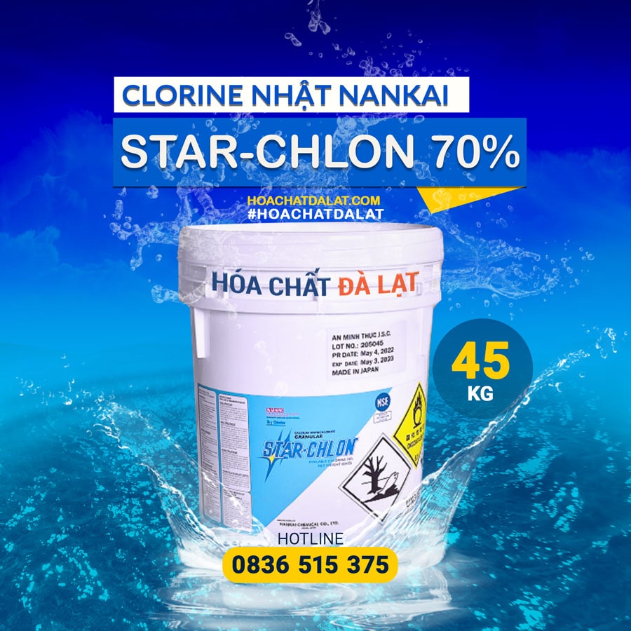 Mua Clorine Nhật Nankai Star-Chlon 70% Chính Hãng Tại Hóa Chất Đà Lạt