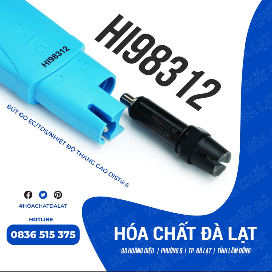 HI98312 – Máy Đo EC/TDS/Nhiệt Độ Đa Năng, Nhỏ Gọn và Chính Xác