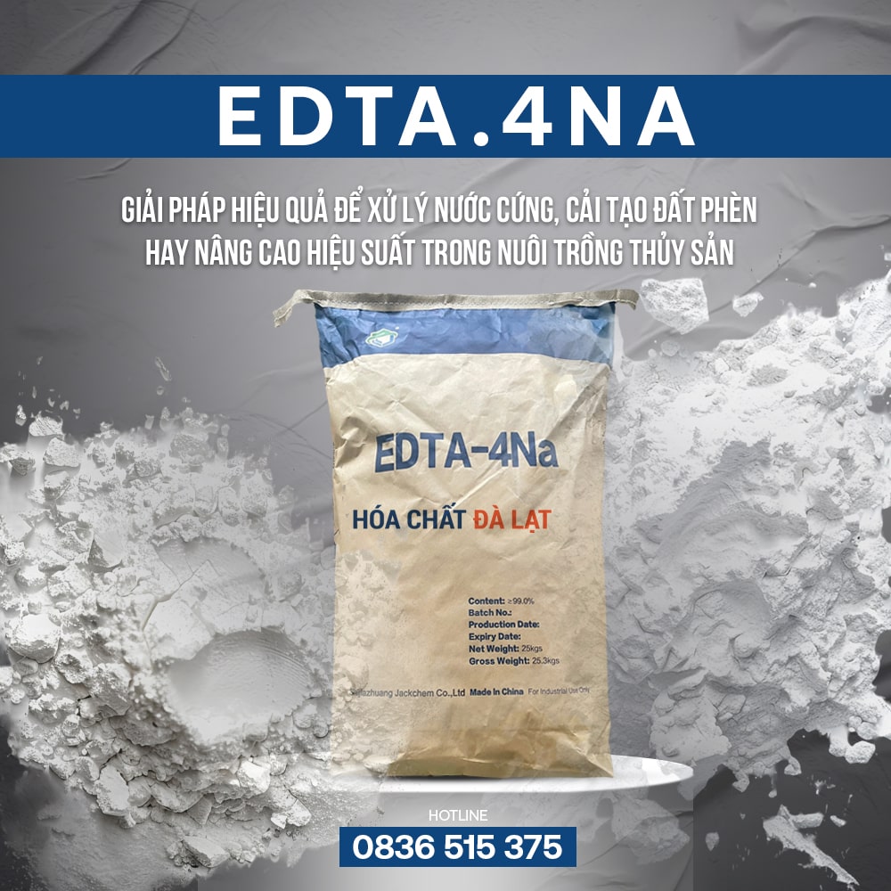 EDTA.4Na: Giải Pháp Vàng Cho Xử Lý Nước, Nông Nghiệp & Công Nghiệp - Hóa Chất Đà Lạt