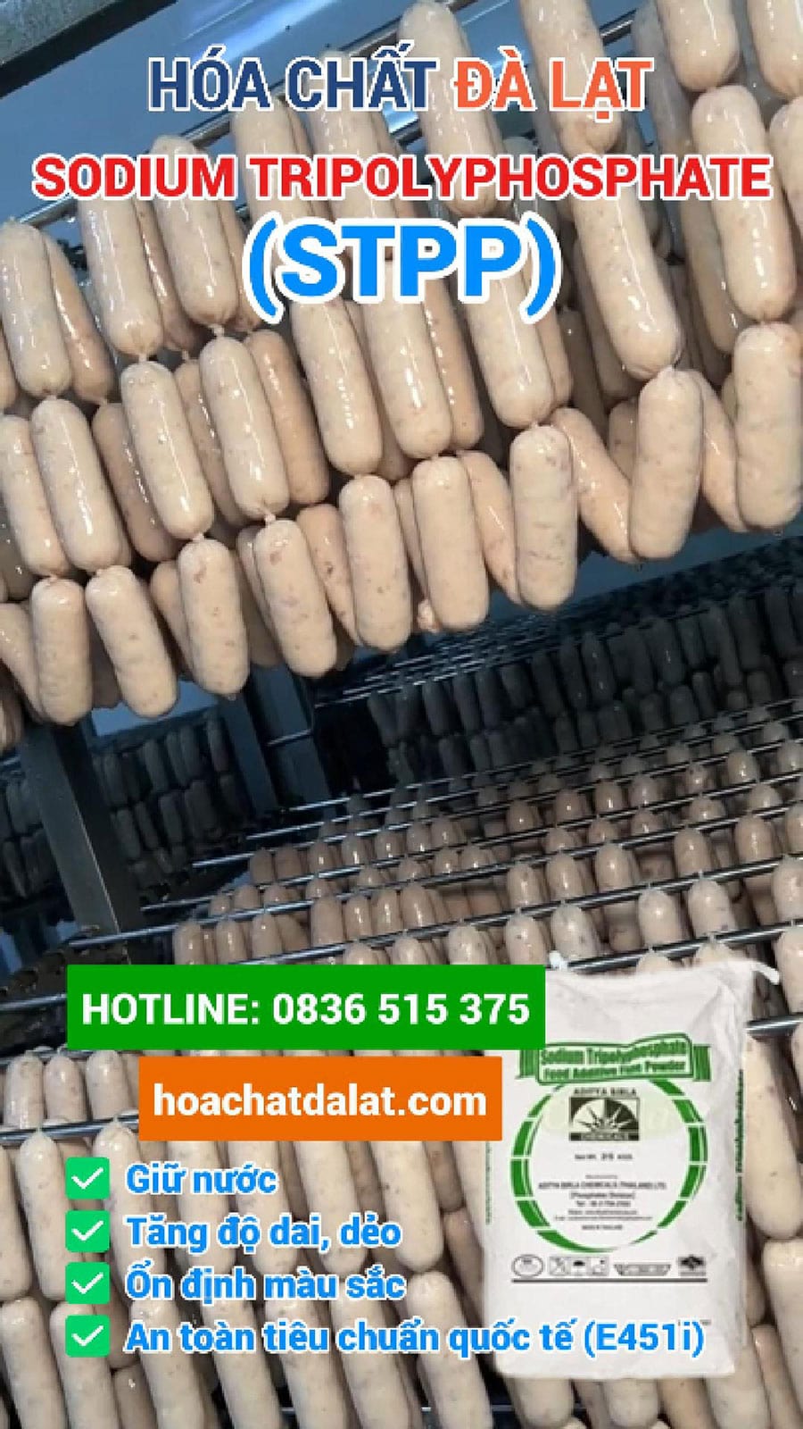 Sodium Tripolyphosphate (STPP) – Phụ gia thực phẩm an toàn giúp thực phẩm luôn tươi ngon