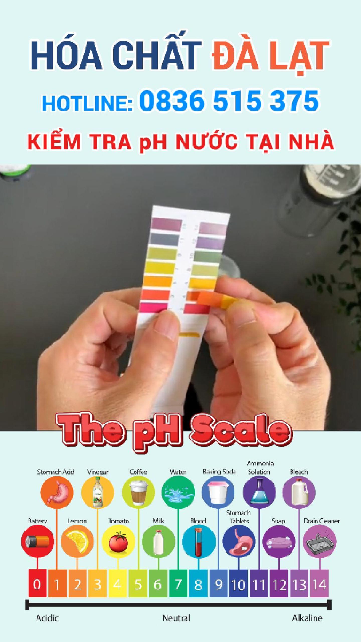 Kiểm Tra pH Nước Tại Nhà Đơn Giản và Chính Xác Cùng Hóa Chất Đà Lạt