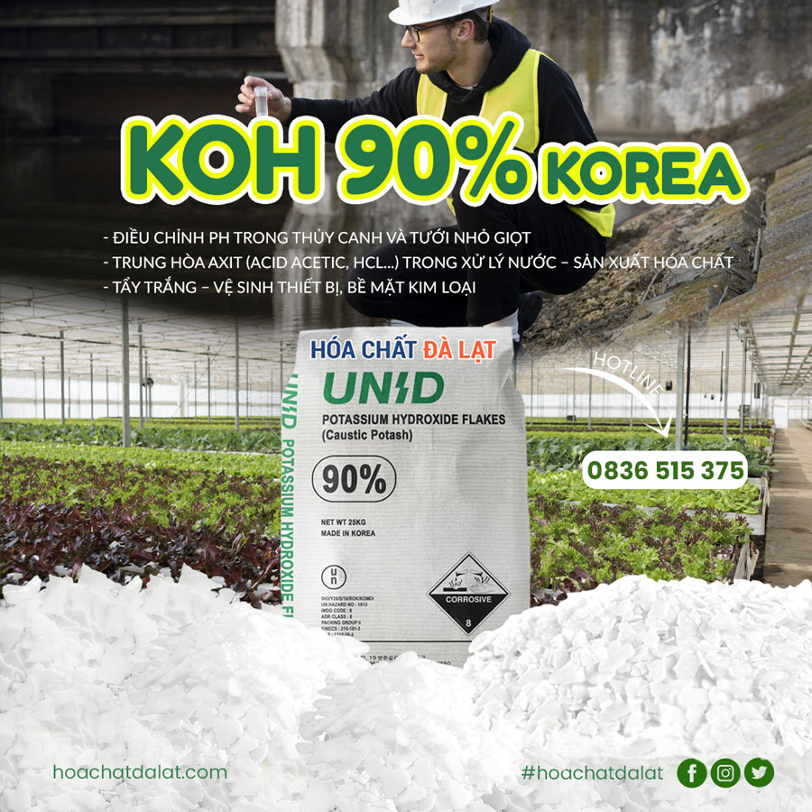Công dụng thần kỳ của KOH (Potassium Hydroxide) trong nông nghiệp & công nghiệp