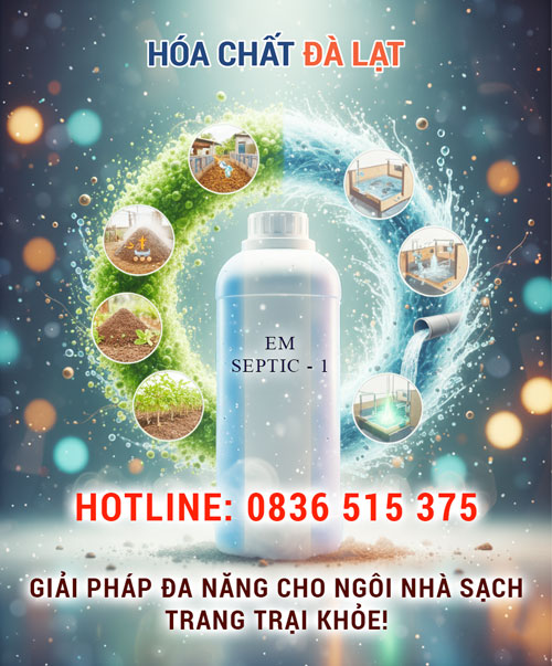 EM Septic-1: Giải pháp xử lý hầm cầu, hầm biogas và ứng dụng nông nghiệp hiệu quả